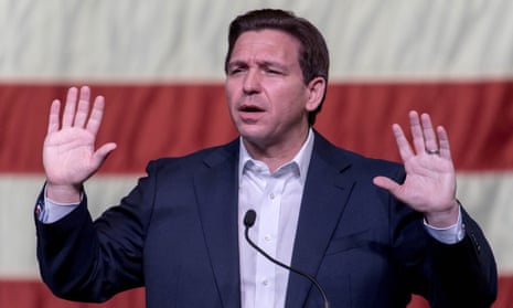 Ron DeSantis in Davenport, Iowa, on Friday.