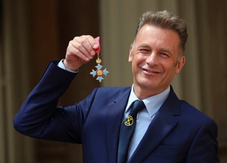 Chris Packham with his CBE in 2019