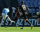 European football: Lazio join Inter at top of Serie A as Roma held at Como