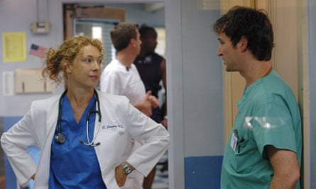 Final throes … Alex Kingston and Noah Wyle in ER.