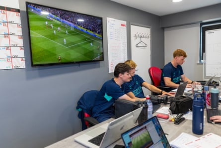 Lincoln’s analysts preparing data after a training session.
