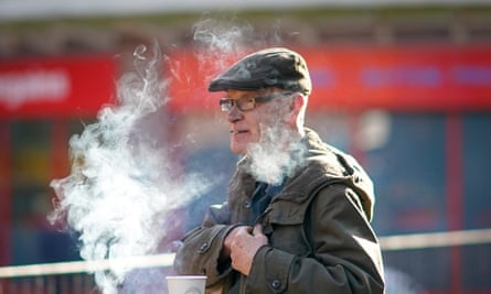 Retired miner Dennis Ager, 73, in Workington town centre.