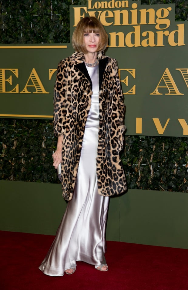 Anna Wintour at the Evening Standard theatre awards, London, November 2015.
