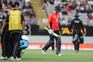 James Vince trudges off after being dismissed for one.