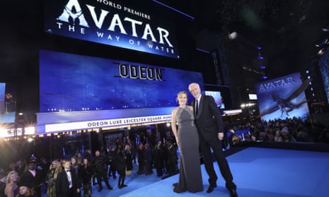 Kate Winslet and James Cameron at the Avatar: The Way of Water film premiere in London.