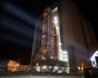 Nasa’s Artemis II rocket begins slow crawl to launchpad in preparation for moon fly-by