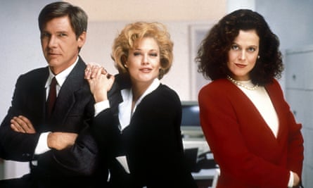 Harrison Ford, Melanie Griffith and Sigourney Weaver in Working Girl.