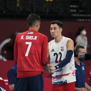 Kawika Shoji and Erik Shoji of the United States volleyball team