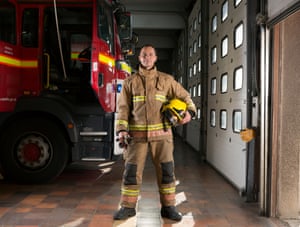 David Hillier, former Arsenal and Portsmouth footballer turned firefighter.
