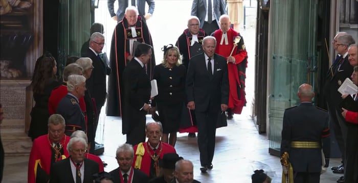 The Bidens inside the abbey.