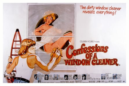 Poster of Confessions of a Window Cleaner, with, Robin Askwith (left), 1974.