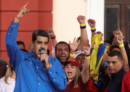 Venezuela’s president Nicolás Maduro at a rally this month.