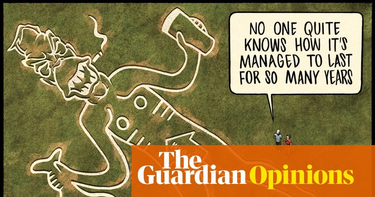 Ben Jennings on the Cerne Giant – cartoon