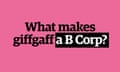 There are more than 2,000 companies in the UK that are certified B Corp – and mobile network provider giffgaff is one of them. But what does B Corp status actually mean? And how is giffgaff living up to the standards? From balancing purpose with profit to reducing e-waste, here’s what you need to know …