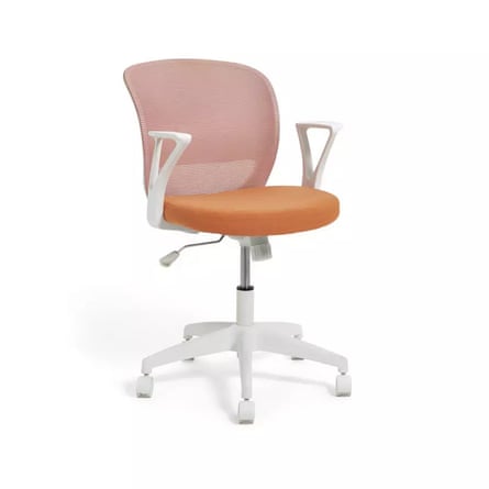 Habitat Beck Mesh Office Chair – Pink & Orange