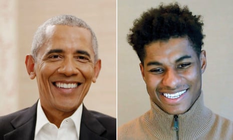 Barack Obama and Marcus Rashford