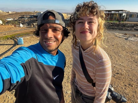 Awdah and Emily in Umm Al-Khair, October 2021.