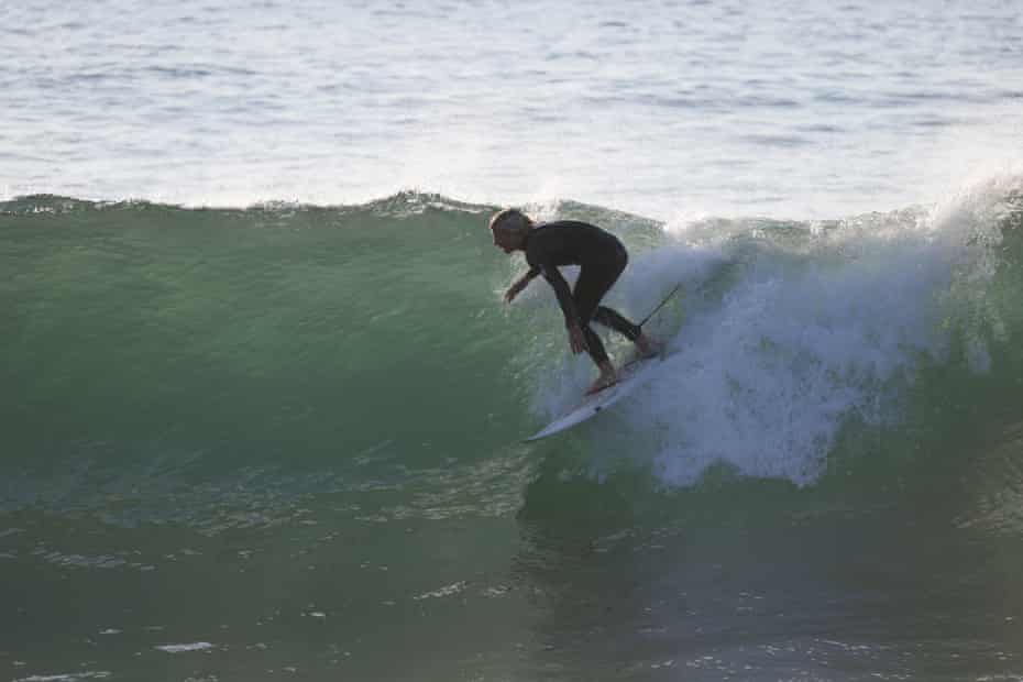 Harry Barrington surfing at McKenzies beach
