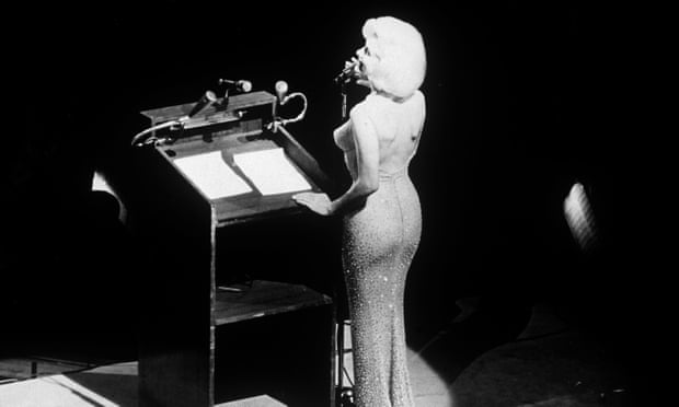 Marilyn Monroe sings Happy Birthday to John F Kennedy in 1962.