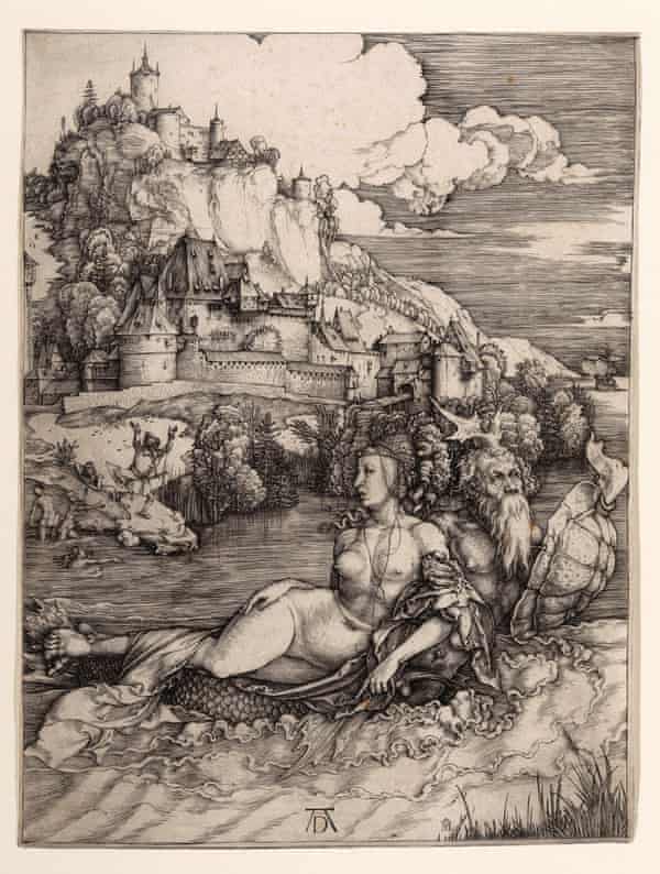 Very happy with her lot ... The sea monster by Albrecht Dürer.