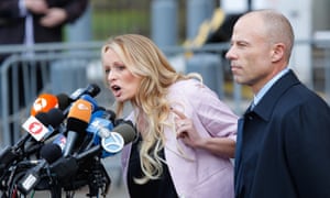 Stormy Daniels with her lawyer Michael Avenatti in April.