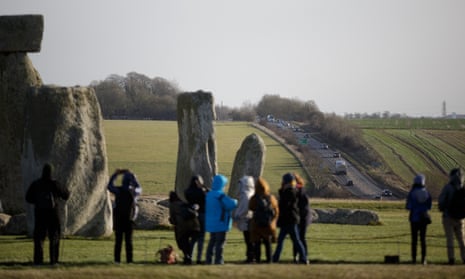 Visitors at Stonehenge on Friday.