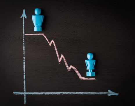 A chalkboard line graph featuring male and female figurines demonstrates the gender pay gap