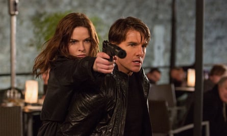 Furrowed brows: Rebecca Ferguson in Mission Impossible Rogue Nation.