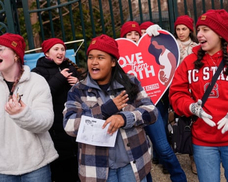 Anti-abortion demonstrators attend the annual March for Life in Washington, 23 January 2026.