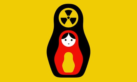 An illustration of nested Russian dolls, but with a radioactivity symbol on the outermost
