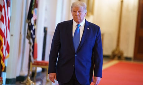 US-POLITICS-TRUMP-CUBA<br>US President Donald Trump arrives for an event honoring Bay of Pigs veterans in the East Room of the White House in Washington, DC on September 23, 2020. (Photo by MANDEL NGAN / AFP) (Photo by MANDEL NGAN/AFP via Getty Images)