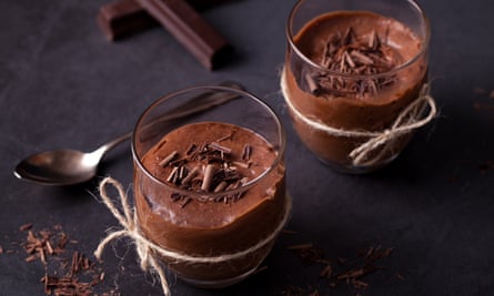 Mousse au chocolat et à l'huile d'olive.