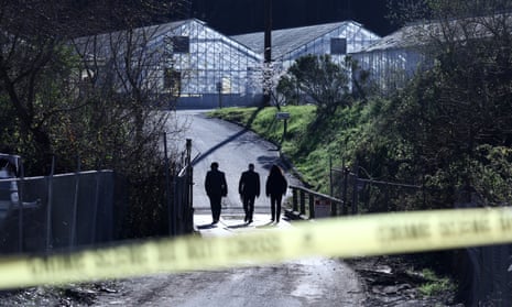 FBI agents arrive at a farm where a mass shooting occurred on 23 January 2023 in Half Moon Bay.