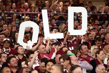 Maroons fans have filled the stands in Brisbane.