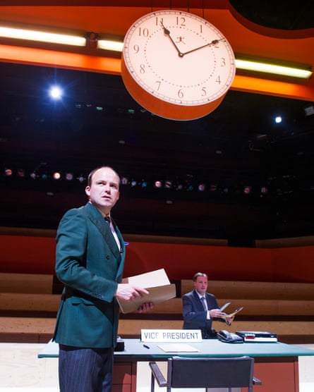 Rory Kinnear as Josef K and Neil Haigh (Clerk) in The Trial by Franz Kafka, directed by Richard Jones