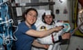 Nasa astronauts Christina Koch (left) and Jessica Meir