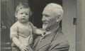 Jan Smuts holds the author’s mother (his granddaughter), Sibella Clark, in the doorway of Hindhayes, Street, Somerset, 1944.