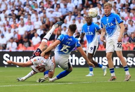 Bolton Wanderers’ Sam Dalby scores their side’s third goal of the game