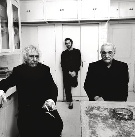 The album cover for Music, Fashion, Film by Charli xcx which features portraits of John Cale, Marc Jacobs and Martin Scorsese