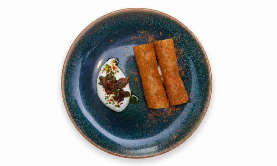 'Fried to crisp': lamb shoulder 'cigar'.