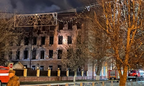 A view shows a burnt out defence research institute in the city of Tver, Russia, in a photo obtained by Reuters April 21, 2022. ATTENTION EDITORS - THIS IMAGE HAS BEEN SUPPLIED BY A THIRD PARTY. NO RESALES. NO ARCHIVES. MANDATORY CREDIT.?