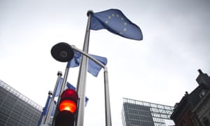 EU flags in Brussels