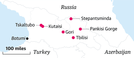 Georgia map for Travel feature