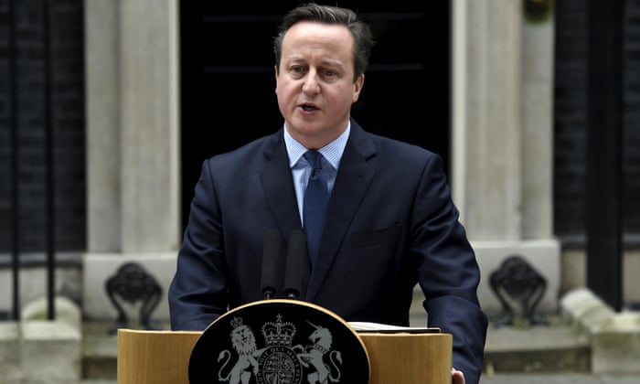 David Cameron dá um discurso na 10 Dowing Street, sobre a possibilidade de realizar um referendo. Fotografia: Toby Melville/Reuters