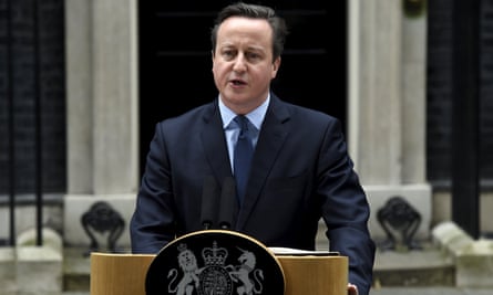 David Cameron speaks outside No 10 after announcing that he would hold a referendum on Britain’s membership of the EU