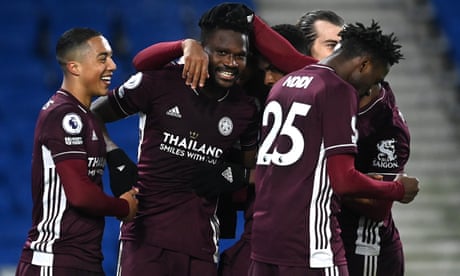 Leicester's Daniel Amartey takes low road to seal comeback at Brighton