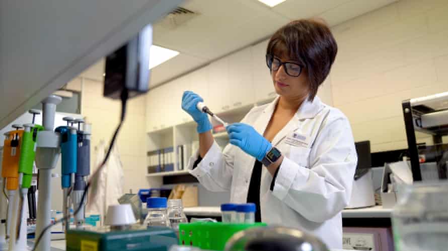 Associate Professor Parwinder Kaur works in the laboratory