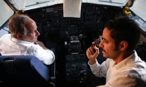 A cockpit scene from Sabena.