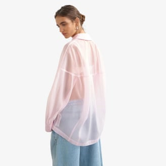 Organza shirt in light pink