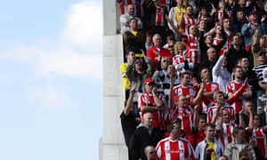 Stoke City fans watch on from the edge of a stand back in 2009.